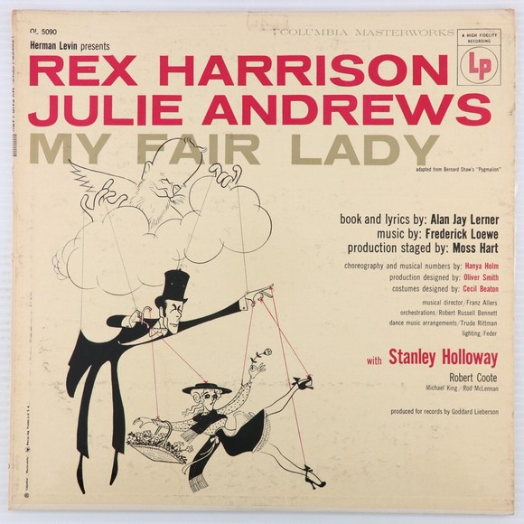 My Fair Lady - Original Broadway Cast Julie Andrews 1956 Mono LP Record OL 5090 - Picture 1 of 16